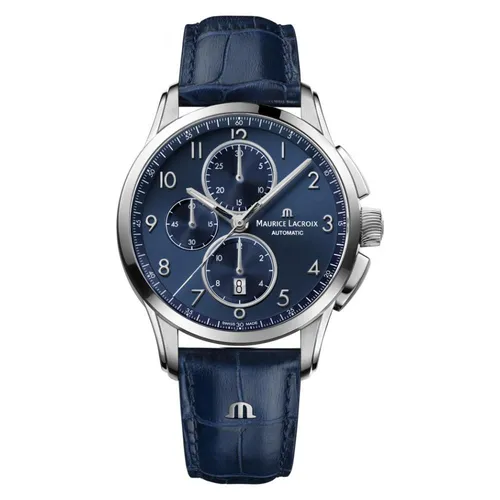 Maurice Lacroix PONTOS PT6388-SS001-420-4 – Klassische Herrenuhr mit Chronograph - Elegante Automatikuhr mit 200 m Wasserdichtigkeit, hochwertigem Edelstahl-Gehäuse und Lederarmband. Ideal für stilbewusste Herren, die Wert auf Qualität und Funktionalität legen.