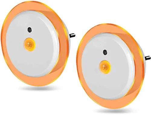 Northpoint LED Nachtlicht 2er-Set mit Dämmerungssensor - Einbauleuchten für das Bad, blendfreies Bernsteinlicht (1500-1800K) und praktischer Bewegungsmelder für optimale Sicherheit und Komfort.