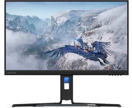 Lenovo R24e Monitor - Gaming Monitor mit 180 Hz Bildwiederholrate und 0,5 ms Reaktionszeit für flüssiges Gameplay. Ergonomischer Standfuß für individuellen Komfort und brillante Full-HD-Bilder dank IPS-Panel.