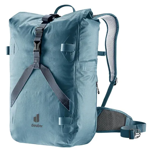 deuter Amager 25+5 Fahrradrucksack - Wasserdicht & Funktional - Wasserdichter Rucksack mit verstaubaren Hüftflossen, Roll-Top Verschluss und Einzippbarer Organisationseinheit für Tablets und Laptops bis 15 Zoll - ideal für Fahrradfahrer.