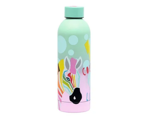 Moses. Verlag Trinkflasche Isolierflasche aus Edelstahl 500 ml mit Zebra-Motiv
