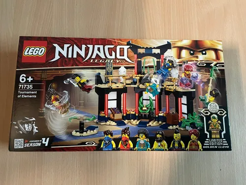 LEGO Turnier der Elemente - 71735 NINJAGO Set mit Malblock - LEGO (R) Komplette Sets & Packs, kreatives Spielvergnügen für Kinder von 5-8 Jahren, inklusive NINJAGO Malblock für zusätzlichen Spaß!