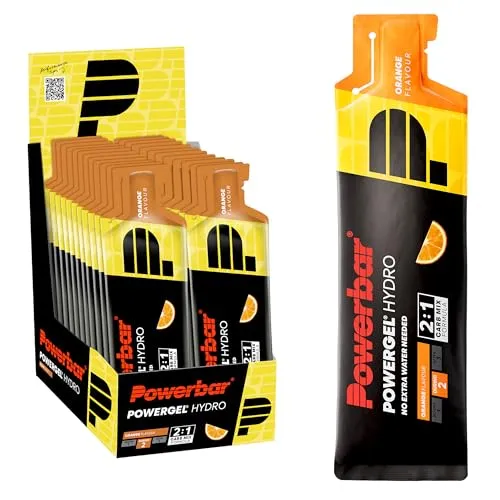 Energy-Gel Hydrogel Multipack Orange x24 - Energie Gels für Sportler, bietet 25 g schnell verfügbare Kohlenhydrate pro Gel für maximale Leistung und Konzentration während des Trainings.