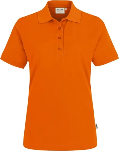 HAKRO Damen Poloshirt Mikralinar® 216, orange, Größe XL - Hochwertiges Damen Poloshirt aus strapazierfähigem Mikralinar®-Material, pflegeleicht und ideal für den gewerblichen Einsatz mit speziellen Kennzeichnungsoptionen.