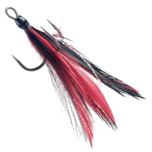 BKK Feathered Spear 21-SS - 3 Drillinge, Größe/Farbe:Gr. 6 / Red-Black