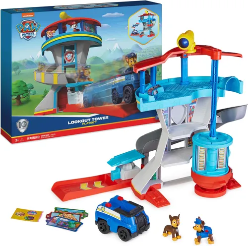 Paw Patrol Lookout Tower Playset (6065500) - interaktives Spielset für spannende Abenteuer mit den Paw Patrol-Hunden, ideal für Kinder ab 3 Jahren