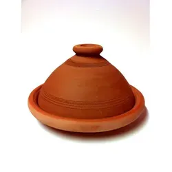 Marrakesch Orient & Mediterran Interior Dampfgartopf Moroccan Tajine Tuareg - 25cm - Dampfgartopf aus handgefertigtem Lehm, ideal für gesundes Kochen und perfektes Aroma. Perfekt für Gas- und Elektroherde, auch für Camping geeignet.