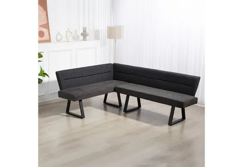 Duo Collection Eckbank Alena (1-St), beidseitig montierbar - Die Duo Collection Eckbank »Alena« überzeugt mit flexiblem Design und robustem Kufengestell. Ideal für gemütliche Stunden, mit einem stabilen Sitzkomfort und einer hohen Belastbarkeit bis zu 260 kg.