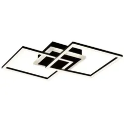 Reality Leuchten LED Deckenleuchte Venida R62793132 - Metall Schwarz matt, inkl. 25 Watt LED, energiesparend mit Switch Dimmer für individuelle Helligkeit