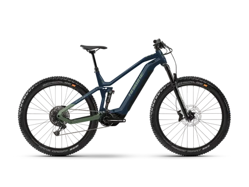 Haibike AllTrail 9 E-MTB 29" - 720Wh Yamaha PW-X3 in Blau/Olive - Entdecke das Haibike AllTrail 9 E-MTB (29" | 720Wh) für unvergessliche Trails. Mit leistungsstarkem Yamaha PW-X3 Motor und hochwertigen Komponenten erlebst du maximalen Fahrspaß und Kontrolle.