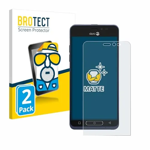 BROTECT Entspiegelungs-Schutzfolie für Doro 8035 (2 Stück) Matte Displayschutz-Folie, Anti-Reflex, Anti-Fingerprint