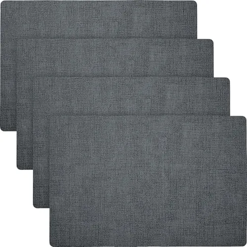 Erwin Müller Tischset Elvas 4er-Pack - Melange-Optik in Anthrazit - Praktisches Tischset von Erwin Müller in stilvoller Melange-Optik. Schützt Ihren Tisch vor Flecken und Kratzern und ist hitzebeständig bis 80 °C. Einfach zu reinigen und ideal für den täglichen Gebrauch.