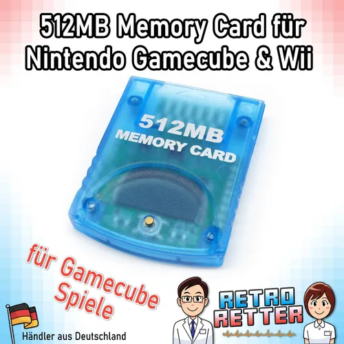 MB Memory Card Nintendo GameCube / Wii 8192 Blöcke NGC Speicherkarte NEU 512