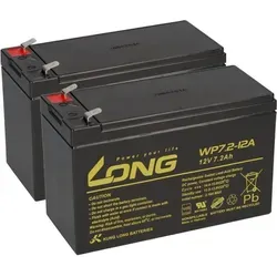 Akku-Satz für Lifta Treppenlift Genesis NP7-12FR, 2 x 12V 7,2Ah Blei AGM KuLo