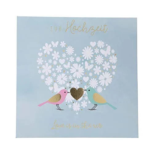 Depesche 0011694-043 Pop-up Glückwunschkarte zur Hochzeit Klappkarte mit Musik, Lichtelementen und einem originellen Spruch, Geburtstagskarte inkl. Umschlag, Format 15,5 x 15,5 cm, mehrfarbig