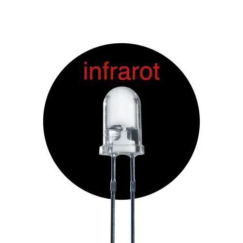 100x LED Leuchtdiode 5mm IR infrarot klar 20 mcd rund 2Pin Dioden LUMETHEUS