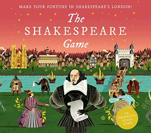 The Shakespeare Game: Make Your Fortune in Shakespeare's London - Gesellschaftsspiel für Fans der Literatur, erleben Sie die spannende Welt Shakespeares und sammeln Sie Reichtum in einem einzigartigen Spiel.