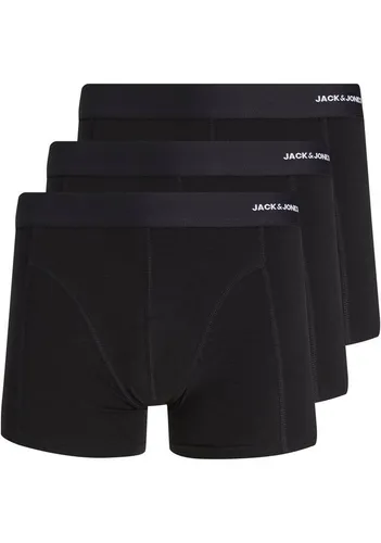Jack & Jones Herren Boxershort JACBASIC BAMBOO TRUNKS 3er Pack - Herrenunterhosen im 3er-Pack, aus einem weichen Viskosegemisch, mit normalem Bund und Logo für optimalen Tragekomfort und Stretch.