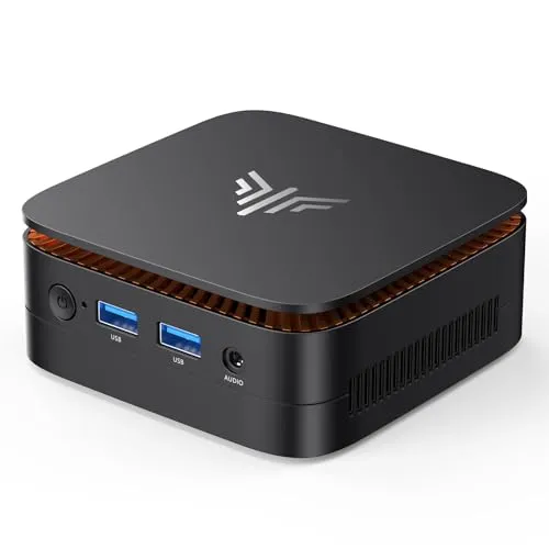 NiPoGi AK1PLUS Mini PC - Intel Alder Lake-N N95, 8GB DDR4, 256GB SSD - Mini-PC mit leistungsstarkem Intel Alder Lake-N N95 Prozessor für effizientes Multitasking und 4K@60Hz Dual Display, ideal für Büro und Schule.