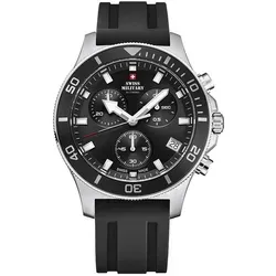 Swiss Military SM34067.07 Chronograph Herrenuhr 42mm - Schwarz - Chronographen für Herren mit 10 ATM Wasserdichtigkeit, extra gehärtetem K1 Mineralglas und sportlichem Design – ideal für aktive Lebensstile.