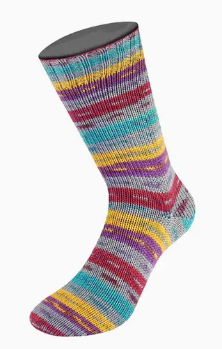 LANA GROSSA MEILENWEIT 100 SETA LAMPONE Häkelwolle, 400 m (100 Gramm), sehr weiche Sockenwolle mit Seidenanteil