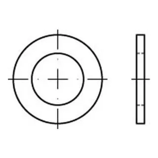 Flache Scheiben DIN 433 für Zylinderschrauben, Edelstahl A4 - Sonstige Elektroinstallationsartikel, ideal für Zylinderschrauben mit einem Durchmesser von 10mm, korrosionsbeständig und langlebig.