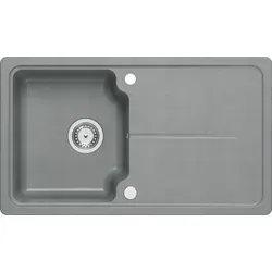 QUADRON Spülbecken NEAL 111 Granitspüle - Granitspüle NEAL 111, 1-Kammer, 86x50x20,5 cm, kratzfest und hitzebeständig – ideal für kompakte Küchen mit elegantem Design und praktischem Zubehör.