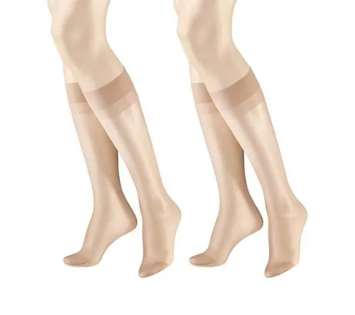Hudson Feinkniestrümpfe Simply 20 To Go 2-Pack (2-Paar) Kniestrümpfe im Doppelpack aus 100% Polyamid