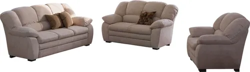 COTTA Polstergarnitur Casino 3-tlg. Set - Couchgarnituren mit hoher Rückenlehne für optimalen Sitzkomfort und elegantes Design, wählbar in verschiedenen Bezugsqualitäten und Farben.