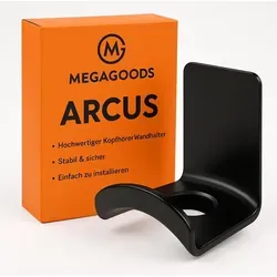 Kopfhörerhalter Wandmontage selbstklebend für Gaming-Headsets DE. - Schwarz