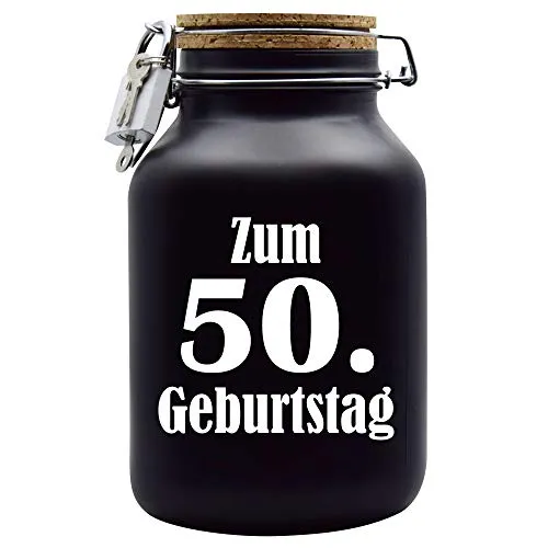 Spardose Zum 50. Geburtstag Geld Geschenk Idee Schwarz XXL