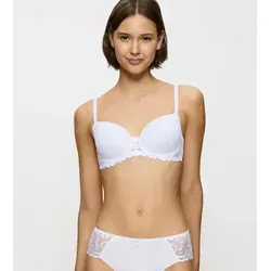 TRIUMPH Damen BH Modern Finesse WP, Weiß – Gr. 75E - Funktionsunterwäsche mit sanfter, atmungsaktiver Polsterung für natürlichen Brustschmuck und stilvollem Spitzenbesatz für eleganten Look.