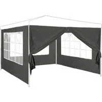 Pavillon Seitenwand mit Reißverschluss - Reißfest und Wasserdicht - Pavillon- & Pergolateile, ideal zum Schutz vor Wind und Wetter mit reißfestem Material und wasserdichter Ausführung.