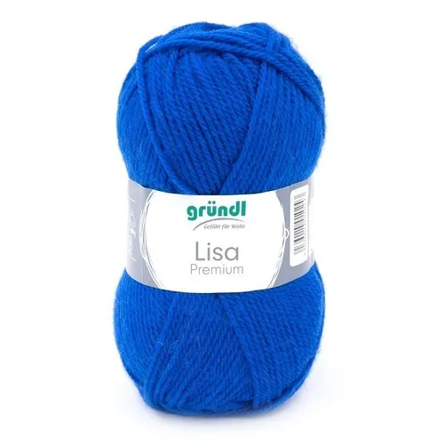 GRÜNDL WOLLE LISA PREMIUM UNI 50 GRAMM ROYALBLAU 100G/3,18 EURO NEU OVP