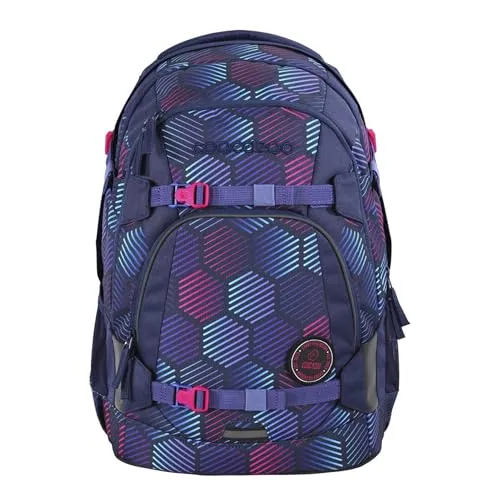 coocazoo Schulrucksack Mate „Indigo Illusion” - Ergonomischer Schulranzen mit 30 Litern Volumen, höhenverstellbar und individuell gestaltbar mit COLOUR UP-Sets, ideal für die 3. Klasse.