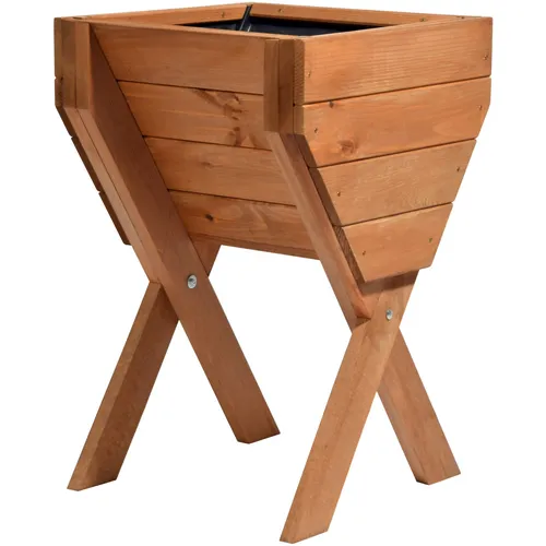 Hochbeet Klein Kräuterbeet - Pflanzkasten für Blumen und Kräuter - Kompaktes Hochbeet aus Holz, ideal für den Außenbereich. Perfekt für Blumen, Erdbeeren und Kräuter mit einer Kapazität von 12 L. Gestalten Sie Ihren Garten stilvoll!