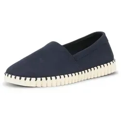 Ilse Jacobsen TULIP3482MEN Slipper mit Naturkautschukplateausohle - Leichter Slipper in Dark Indigo Pearled Ivory mit rutschfester Naturkautschuksohle. Gepolstert und stützend für hohen Tragekomfort. Ideal für lässige Outfits.