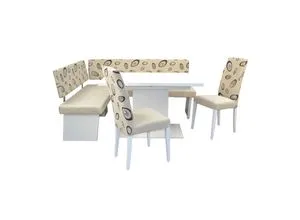 möbel direkt online 4tlg. Eckbankgruppe mit Auszugs-Esstisch Sonja - Stylische 4tlg. Eckbankgruppe mit stabiler Eckbank, ausziehbarem Esstisch und zwei Polsterstühlen. Ideal für gesellige Runden, erhältlich in drei eleganten Stoffkombinationen.