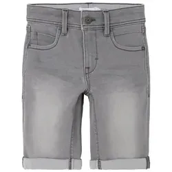 NAME IT NKMSILAS Slim DNM L Shorts 2272-TX NOOS - Stylische Jeansshorts mit Reißverschluss und Hakenknopf, fünf praktischen Taschen und Gürtelschlaufen für perfekten Sitz und Flexibilität.