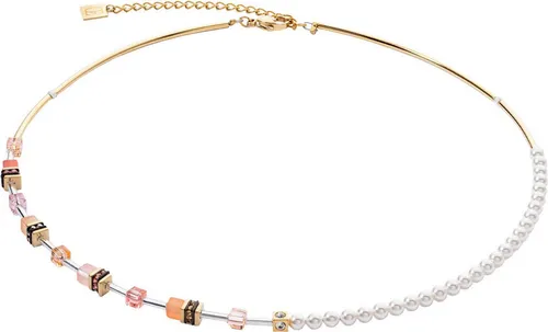 COEUR DE LION GeoCUBE® Mini Fusion Pearls Collier aus Edelstahl - Elegantes Edelstahl Collier mit Swarovski® Perlen und einzigartigen GeoCUBE® Designs. Hochwertige Handwerkskunst für stilbewusste Frauen – ideal für jeden Anlass!