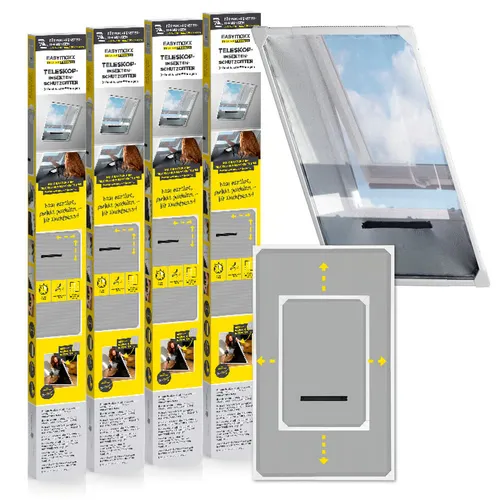 EASYmaxx Insect Protect Teleskop Fliegengitter für Dachfenster – 63x93 cm bis 100x160 cm - Innovatives Teleskop-Fliegengitter mit integriertem Netz. Einfache Installation ohne Werkzeug, flexibel anpassbar und bietet optimalen Schutz vor Insekten – ideal für frische Luft ohne Kompromisse!