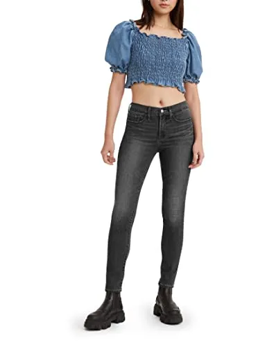 Levi's Damen 311 Shaping Skinny Jeans, Bloom Black, 30W / 30L - Jeans, weiche Materialien mit Hosenschlitz und Knöpfen, betont den Po und sorgt für eine schlanke Silhouette.