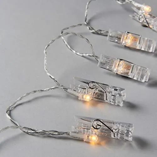 BUTLERS Clip Art LED-Klammern 10 Lichter mit USB-Batteriefach
