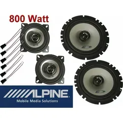 DSX Alpine Boxen Set für VW Bus T4 1990-2003 - Car-HiFi-Lautsprecher mit 65 W RMS Leistung, ideal für den perfekten Sound in Ihrem VW Bus und ein attraktives Design in Schwarz.