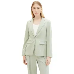 TOM TAILOR Jerseyblazer mit einem Knopf - Grün 40 - Business-Mode, eleganter Jerseyblazer in stilvollem Desert Green, perfekt für den Alltag oder das Büro, mit einem Knopf und körpernaher Passform für einen modernen Look.