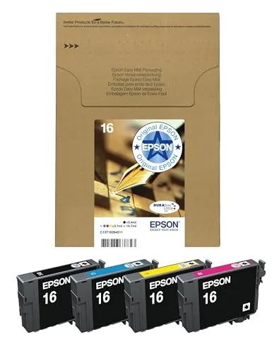 Epson 405 Multipack Tintenpatronen - Original 4er-Pack - Original 4er-Pack Tintenpatronen in Schwarz, Gelb, Cyan und Magenta, ideal für hochwertige Druckergebnisse und optimale Leistung in verschiedenen Epson WorkForce Modellen.