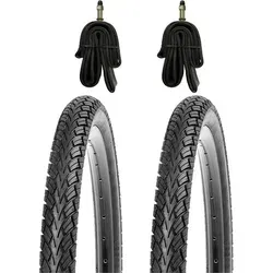 KUJO 20 Zoll Fahrradreifen Set mit Schläuchen - 2x KUJO Fahrradreifen 20x1.75 mit 2x Dunlopventilen, ideal für Kinderfahrräder und Klappmodelle. Robuste Qualität für sicheres Fahren, geliefert in spezieller Kartonage.