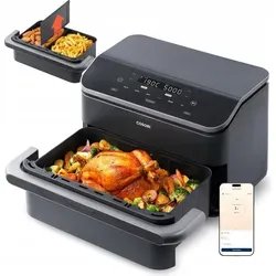 Fettfreie Friteuse Cosori Schwarz Twinfry Dual Luftfriteuse 10L 2800W - Schwarz