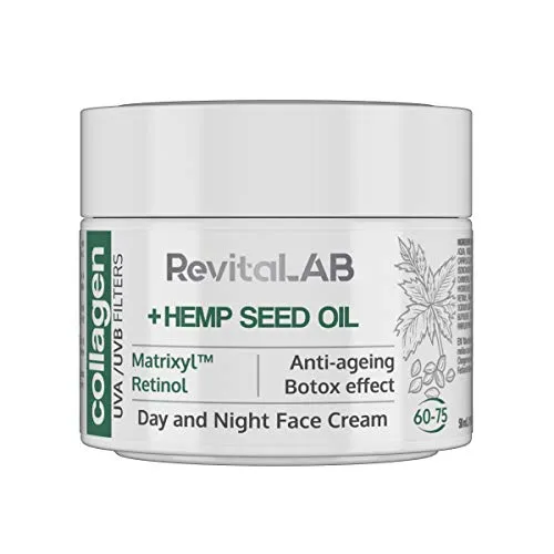 Revitalab Anti-Ageing Feuchtigkeitscreme mit Kollagen - Hochwertige Tages- und Nachtcreme für alle Hauttypen, angereichert mit Sheabutter für intensive Feuchtigkeit und Pflege. Ideal für die tägliche Anwendung.