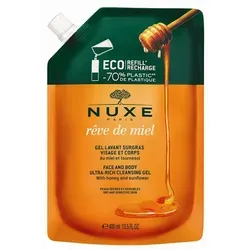 NUXE Reve de Miel Gel Lavant Surgras Visage et Corps Refill